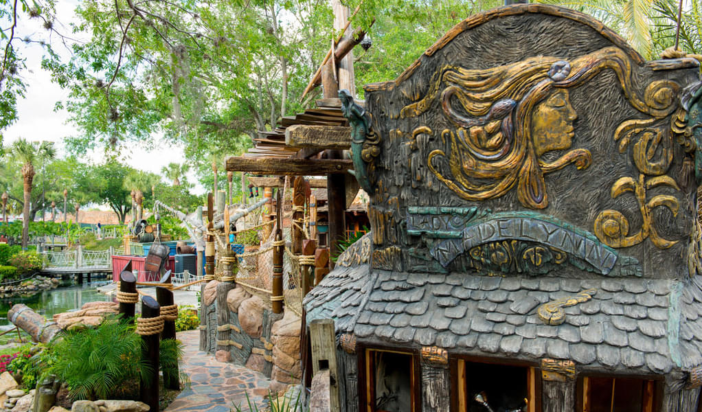 Explore the pirate themed park and admire the beautiful architecture