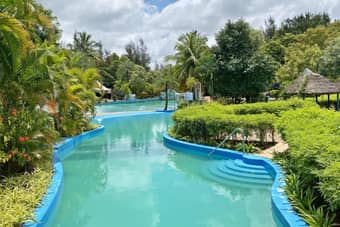 Take a refreshing dip in the swimming pool