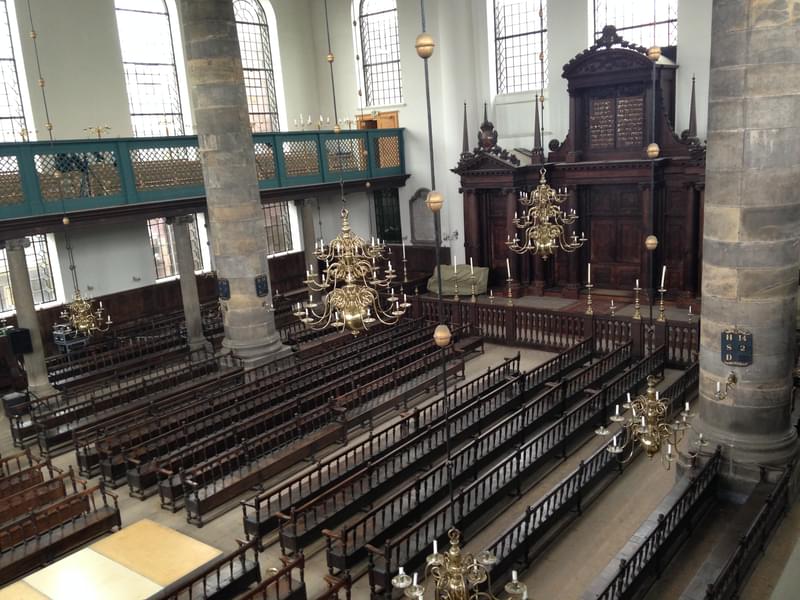 Beautiful worship area of Portuguese Synagogue, one of the most significant places of Dutch Jews till date