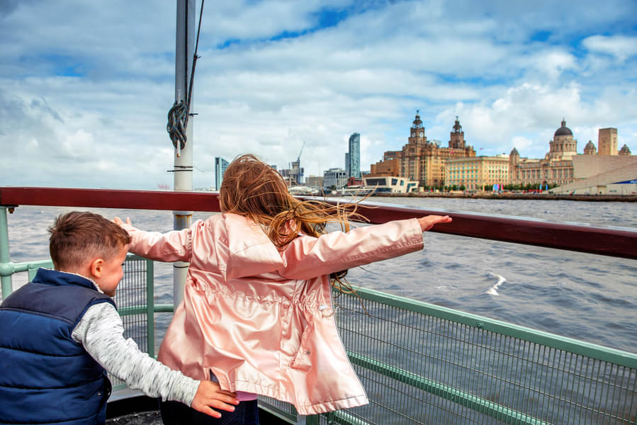 Sightseeing River Cruise on the Mersey River, Liverpool Image