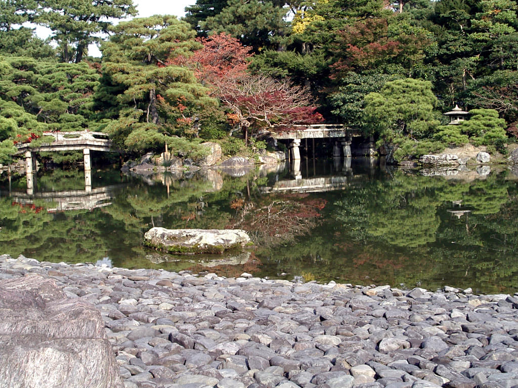 Enjoy the tranquil beauty of the Oike-niwa or Pond Garden