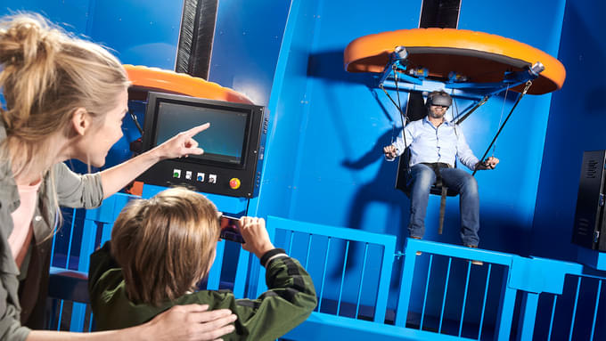 Experience the thrill of flying high above Dubai's iconic landmarks