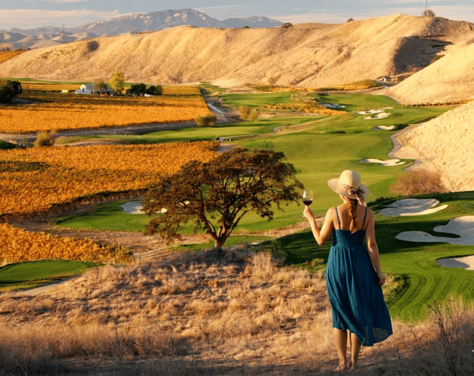 Lush green landscapes spread across Wente Vineyards