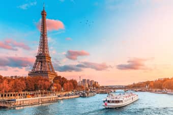 View of Eiffel Tower & Seine River Cruise, Paris