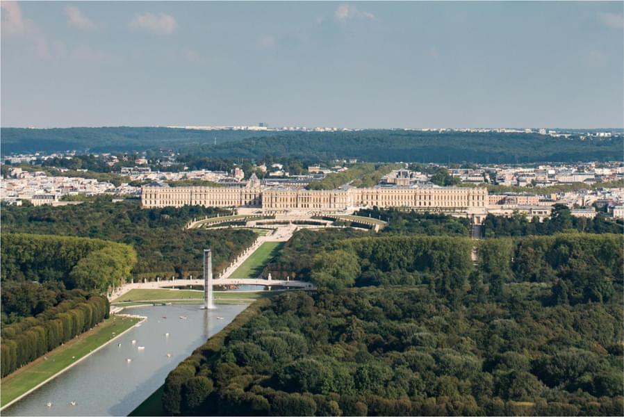 Breathtaking aerial view of Versailles