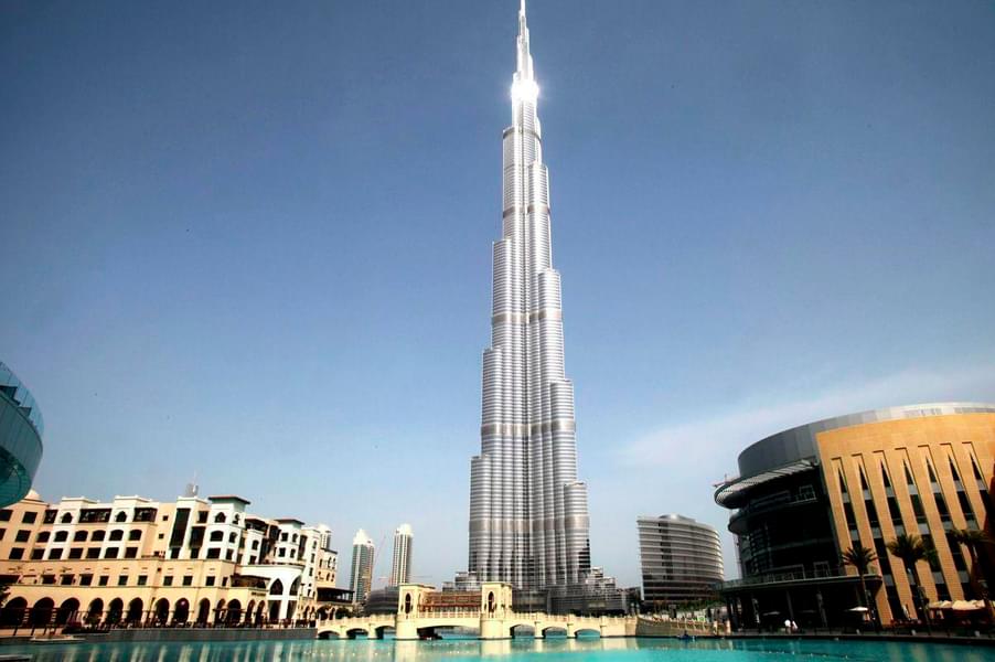 Stand in awe before the towering Burj Khalifa, the tallest building in the world