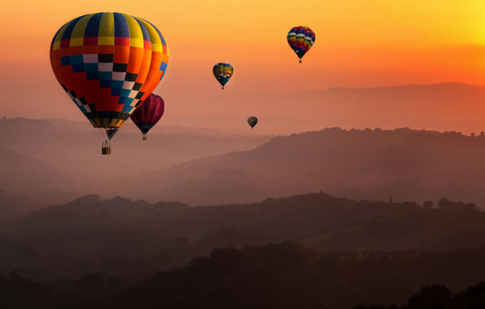 Enjoy a hot air balloon ride