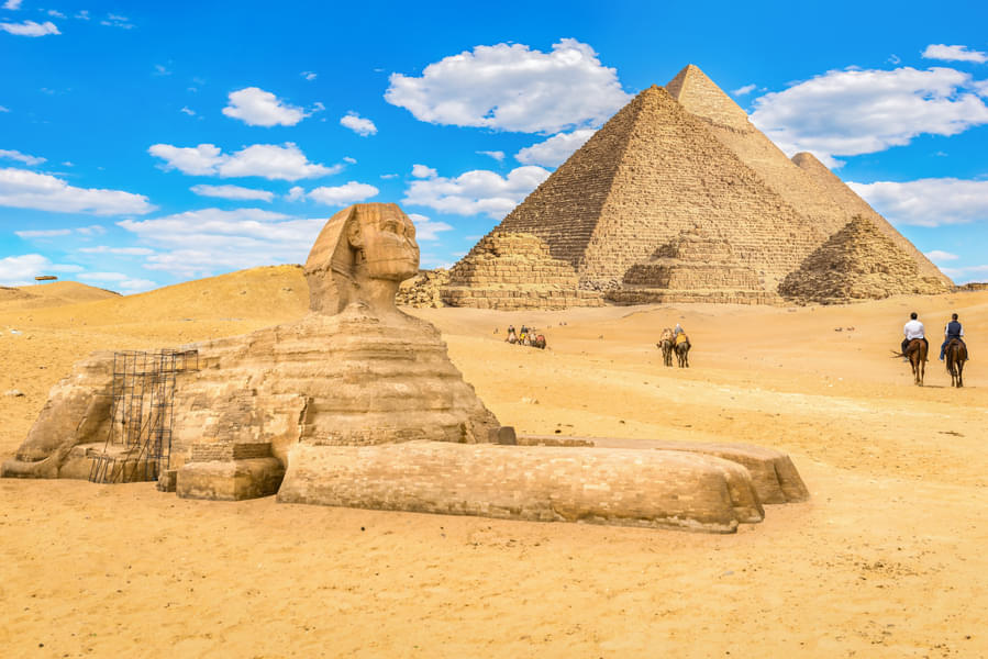 Take in the picturesque views of the plateau as you explore the Giza