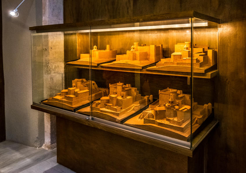 Look at the numerous models of the castle