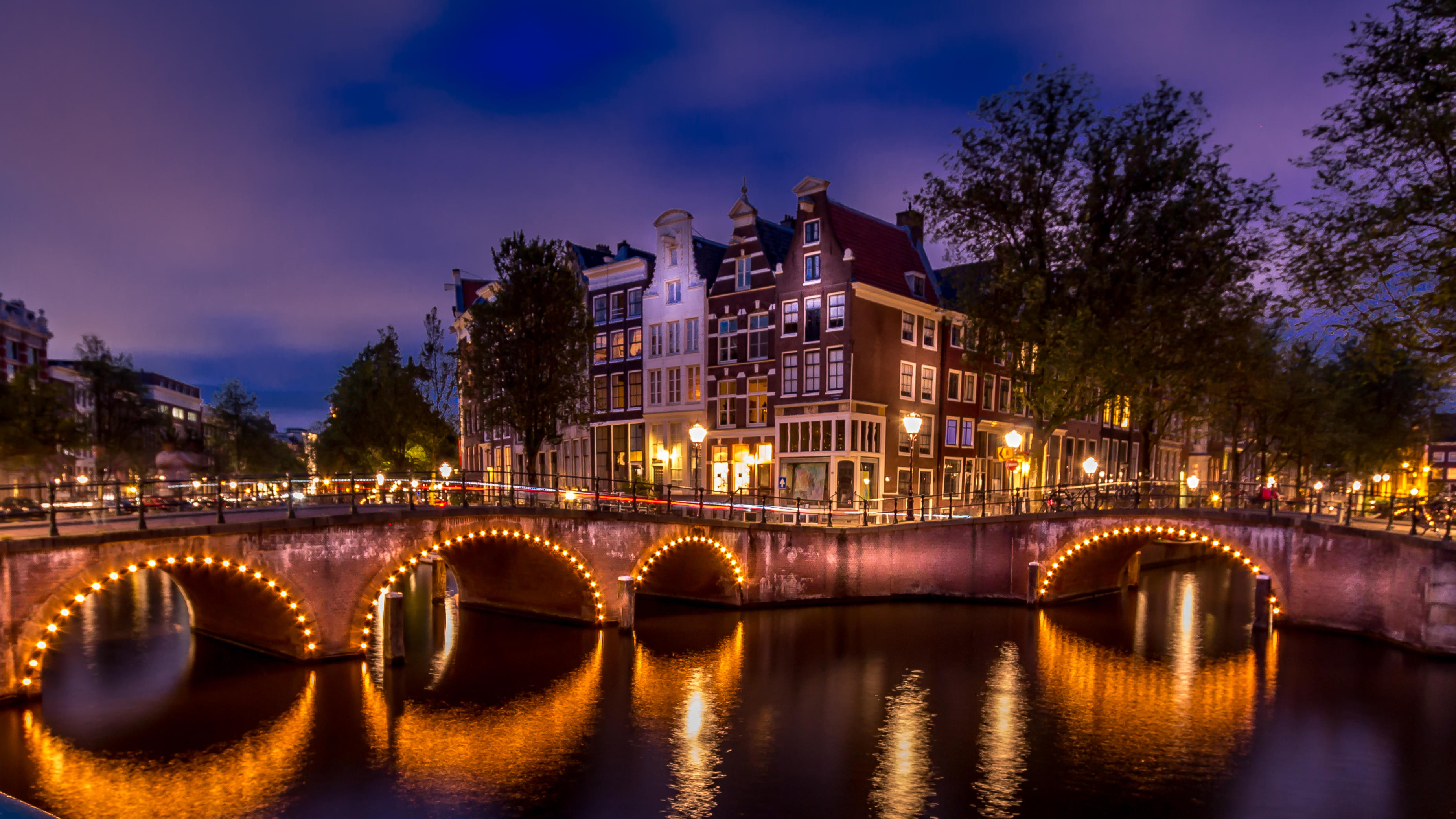 Amsterdam Canal at Night