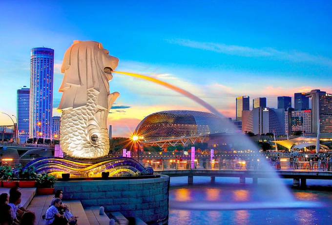 Beautiful Merlion statue