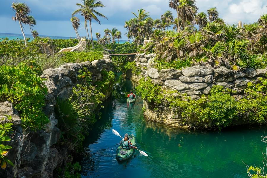 Admire the surroundings of the Xcaret Park 