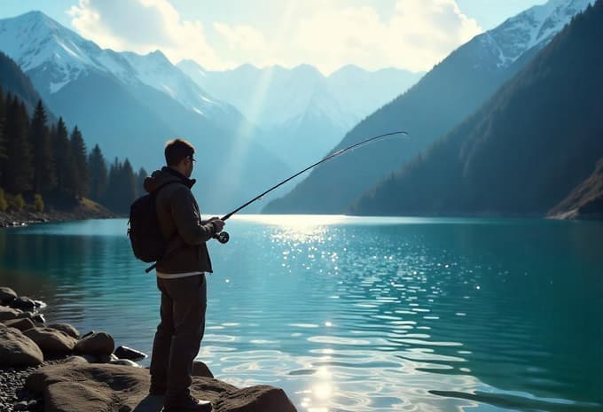 Fishing at Beas River, Manali