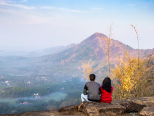 Couple admiring scenery in Kerala