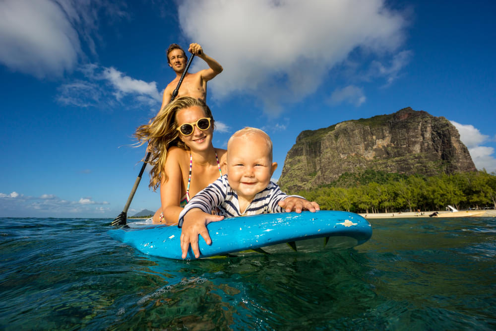 A thrilling paddle boarding experience