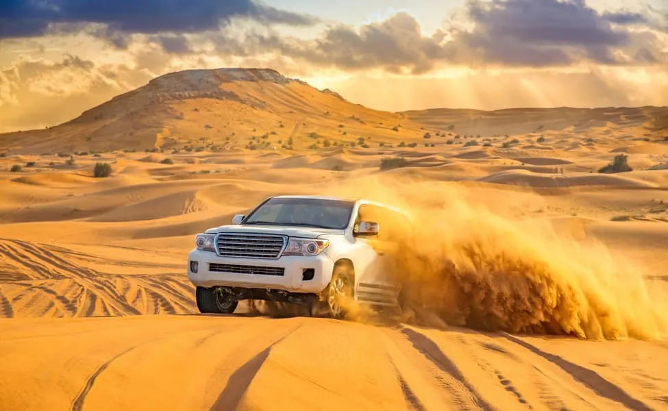 Go on a dune bashing adventure in a 4X4 vehicle