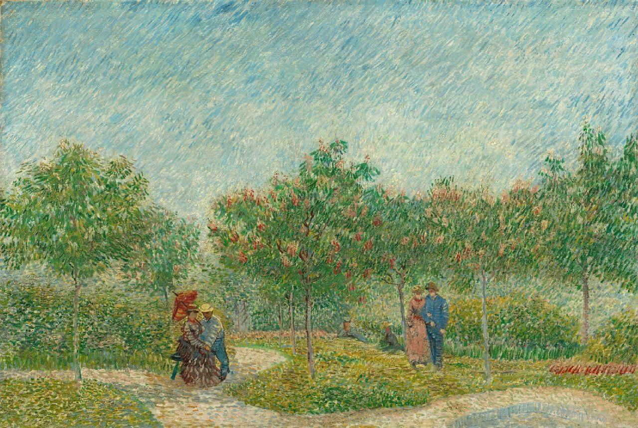 Garden with Courting Couple