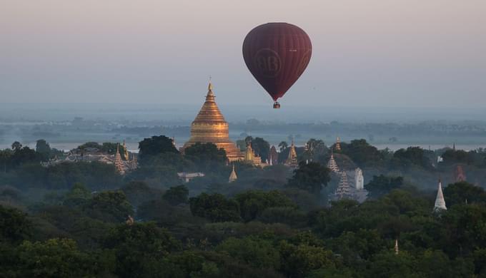 Hot Air Balloon in Myanmar