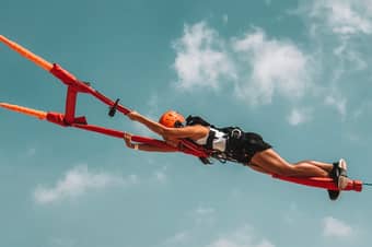 Try out the exhilarating Human Slingshot