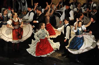 Take a seat & enjoy the beautiful Hungarian folklore show in Budapest