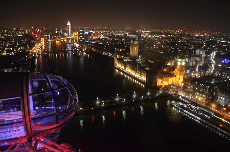 View from the London Eye at Night 