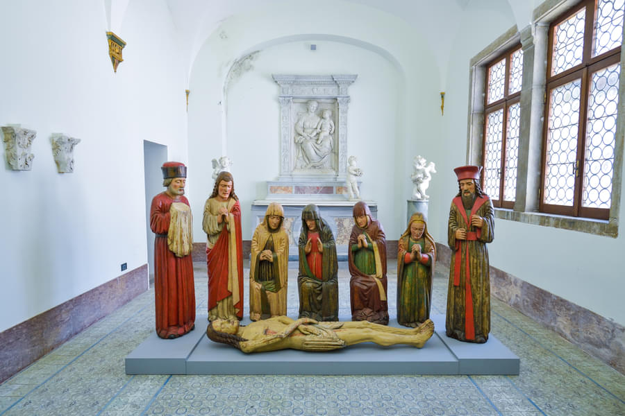 Religious figures and Jesus Christ inside St. Angelo Museum