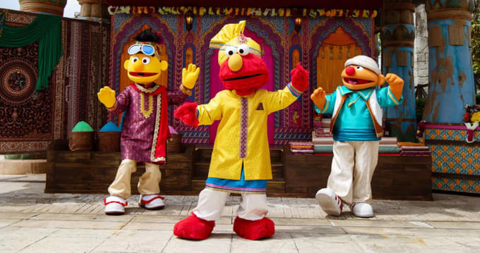 Dive into the colorful world of Sesame Street with a unique Bollywood twist in this vibrant, music-filled experience