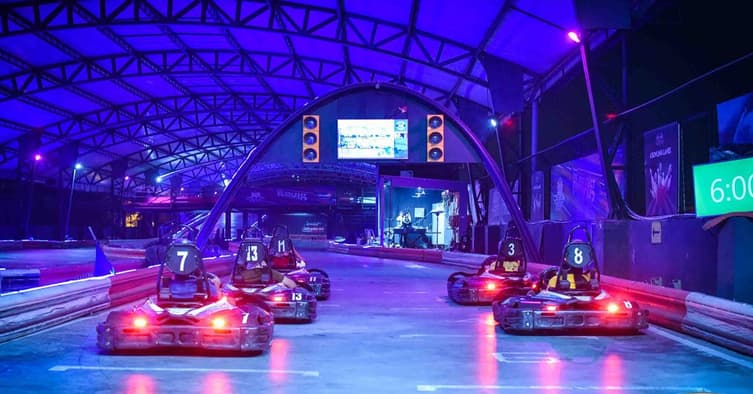 Enjoy riding the exclusive karts at Smaaash