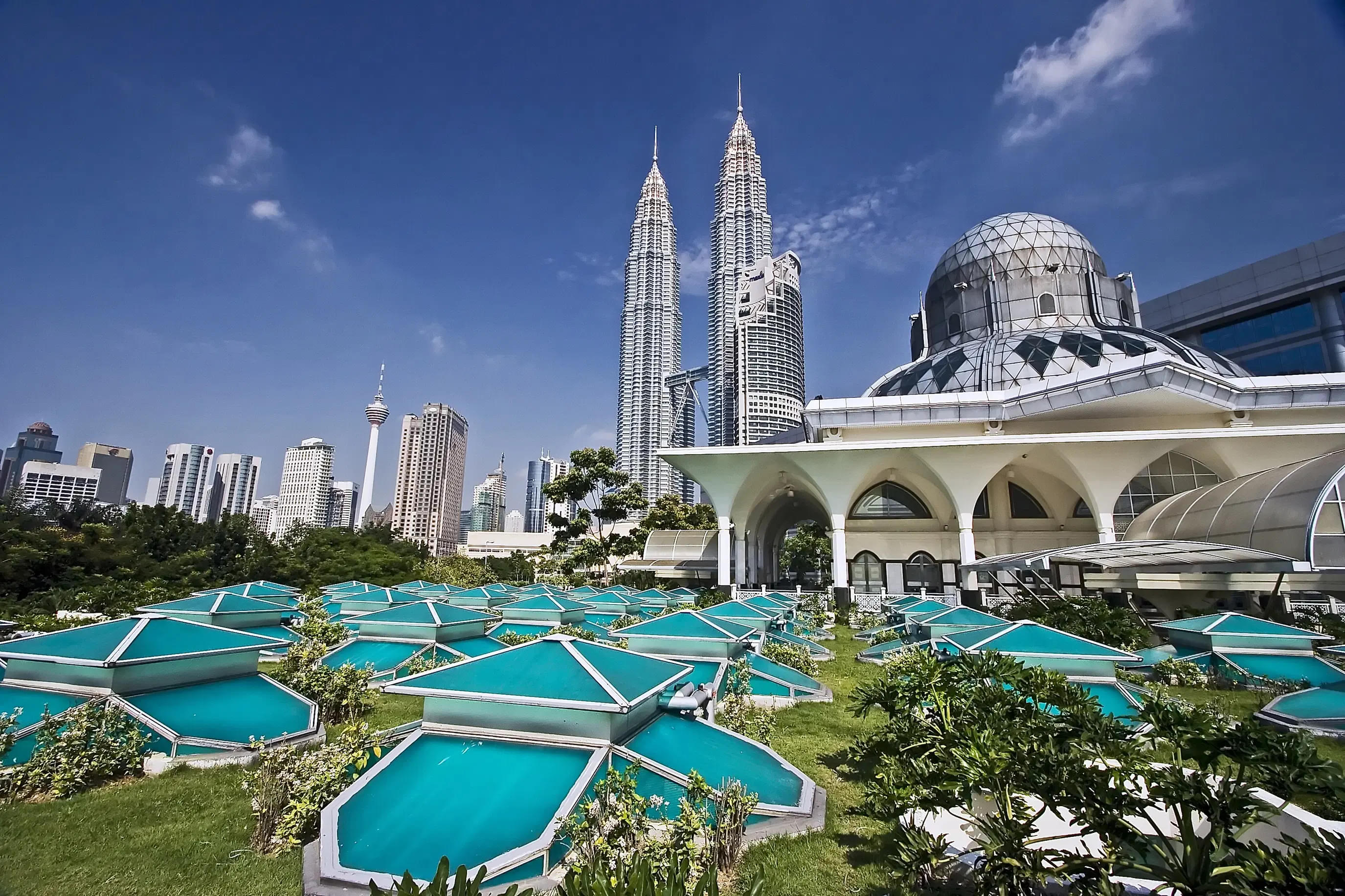 Kuala Lumpur skyline with Mosque