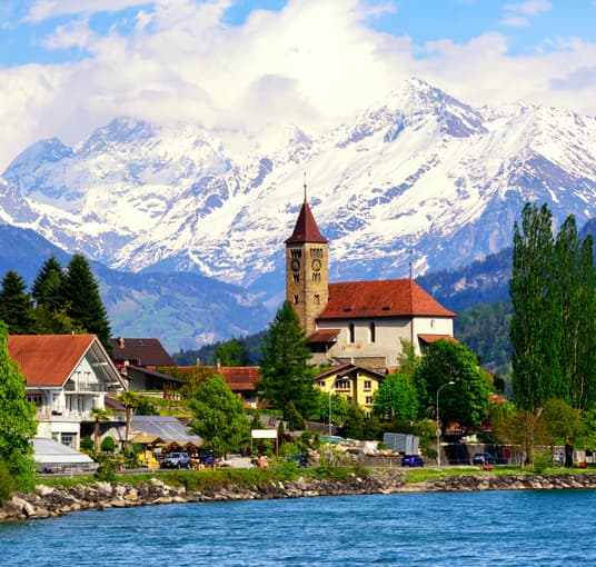 Stunning view of Interlaken city