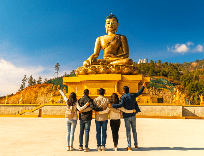 Buddha Dordenma statue overlooking Thimphu Valley