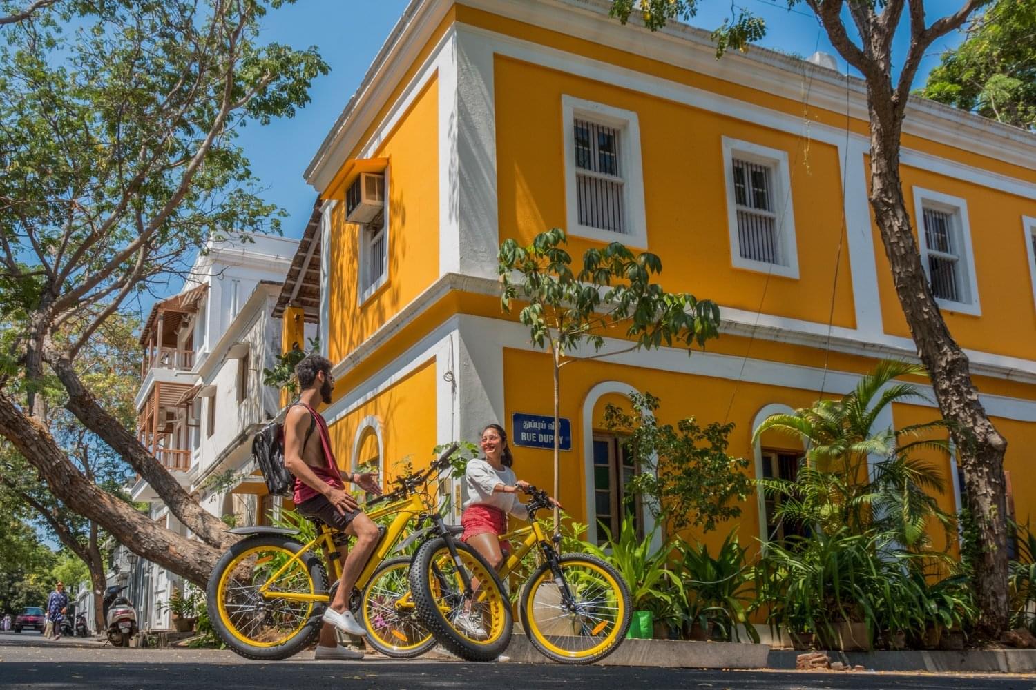 Navigate through the colourful French town of Pondicherry