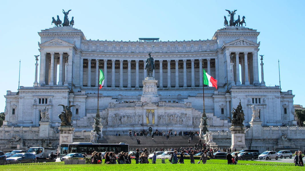 Visit the famed Piazza Venezia