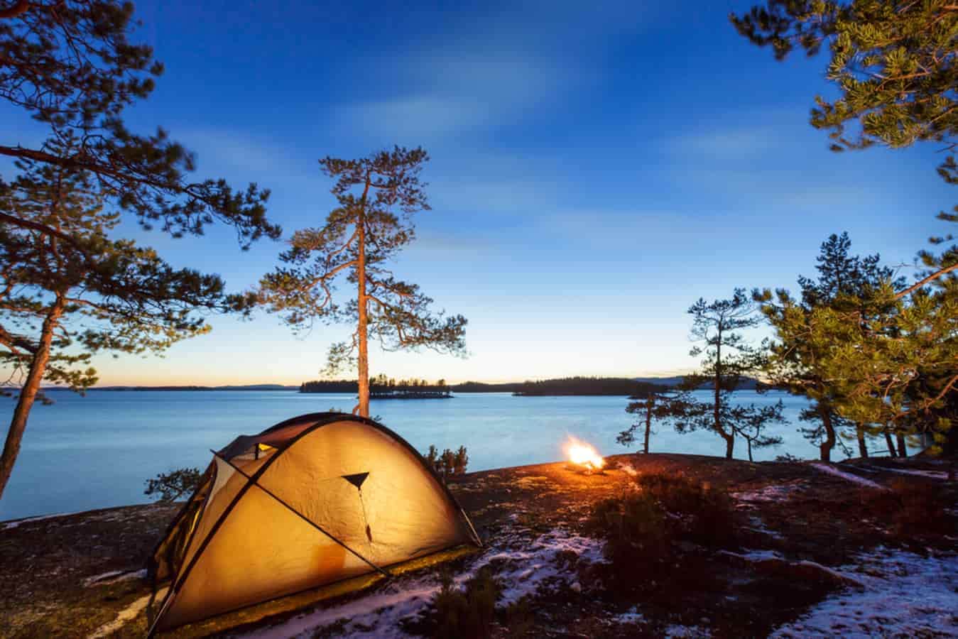 Go camping near the lake