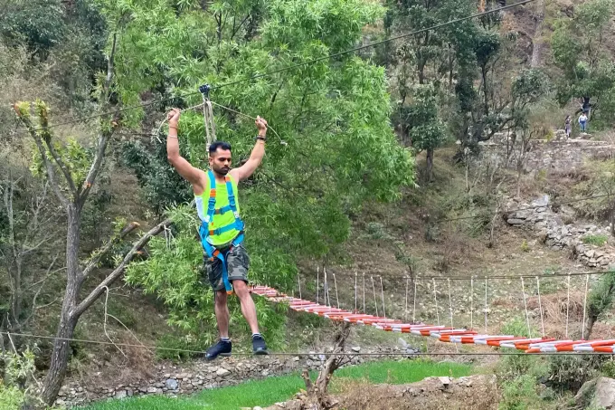 Challenge your courage and balance on the daring sky walk adventure