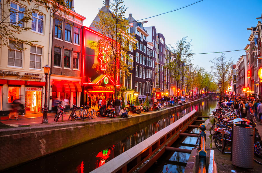Visit the red light district on your guided excursion