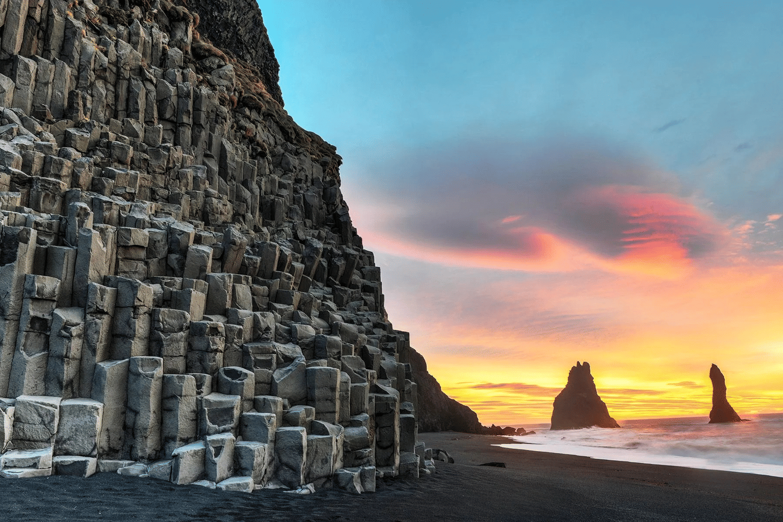 Walk on Reynisfjara beach