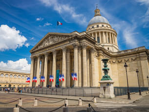 Step into a world of grandeur and marvel at the intricate details of the Pantheon's facade