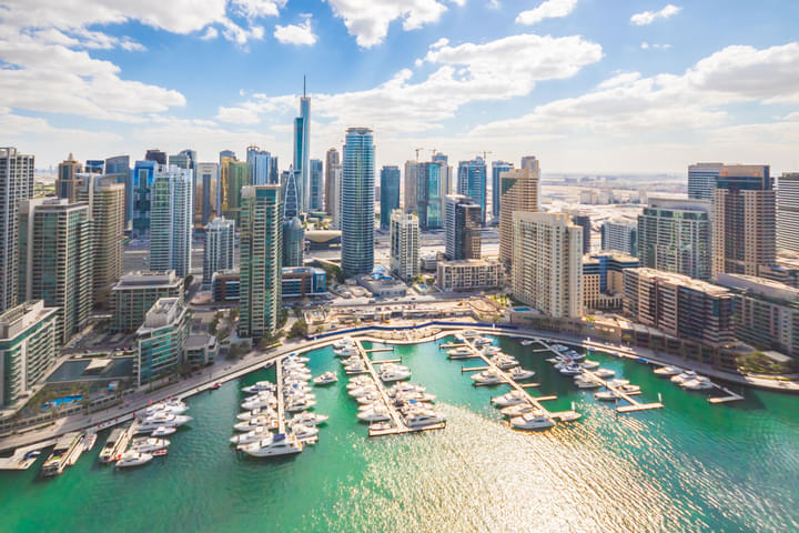 View of Dubai Marina from Top