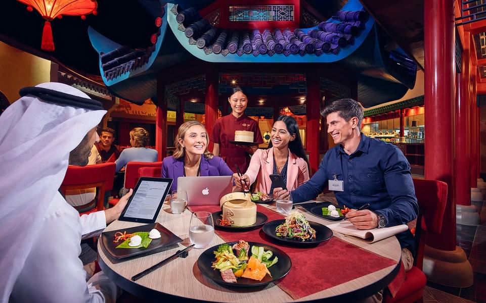 Enjoy your meal at the wide variety of themed restaurants