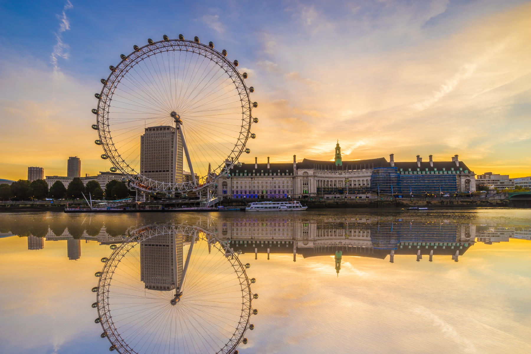 The London Eye standing tall amidst the city's vibrant skyline.