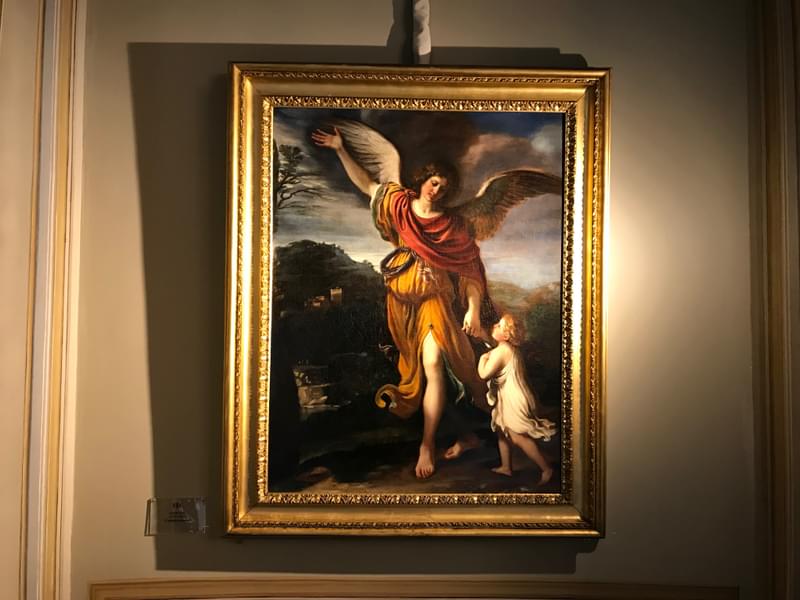 Admire the rare and beautiful artwork such as the Guardian Angel Painting at the palace