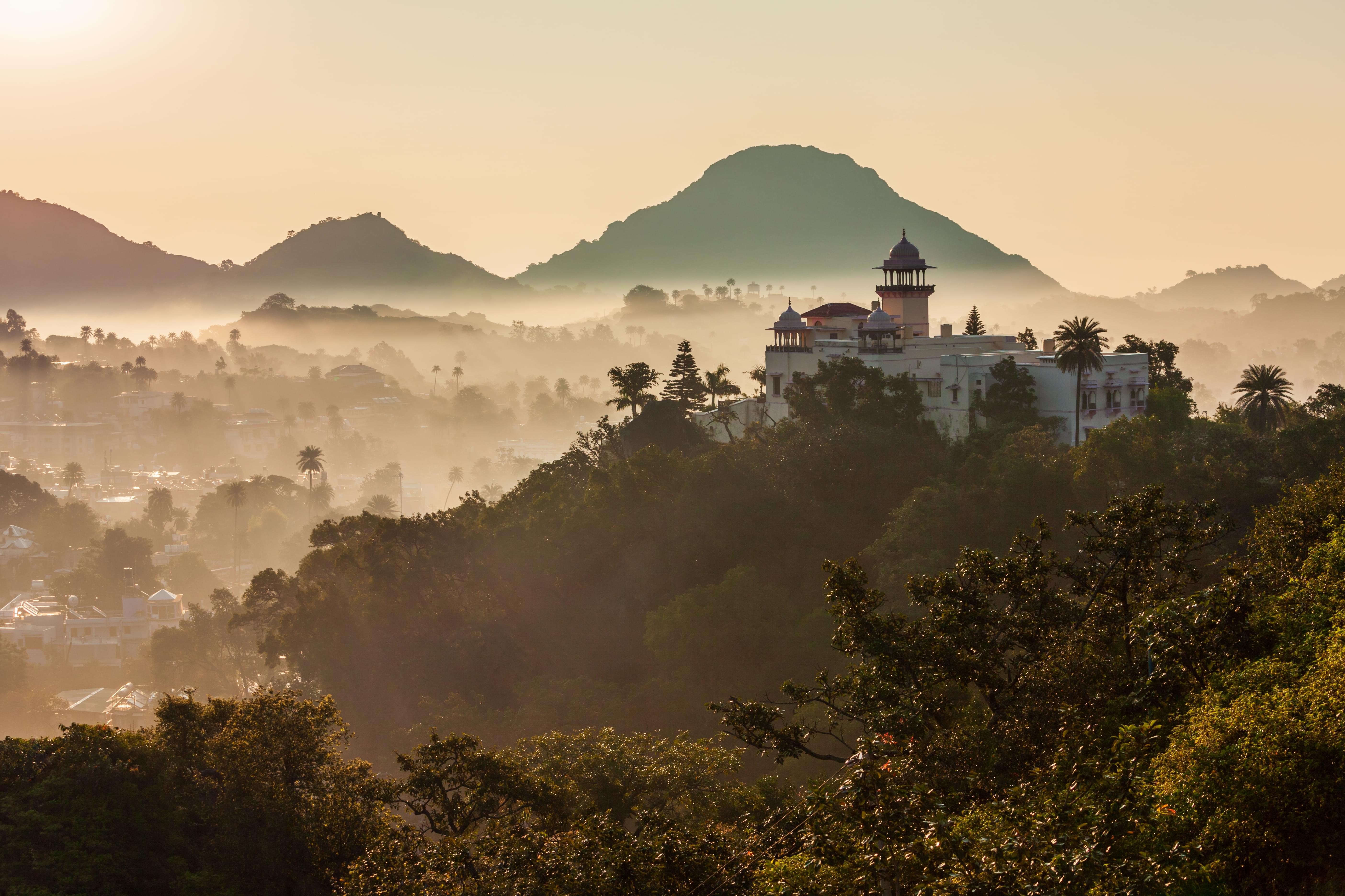 Mist covering Mount Abu