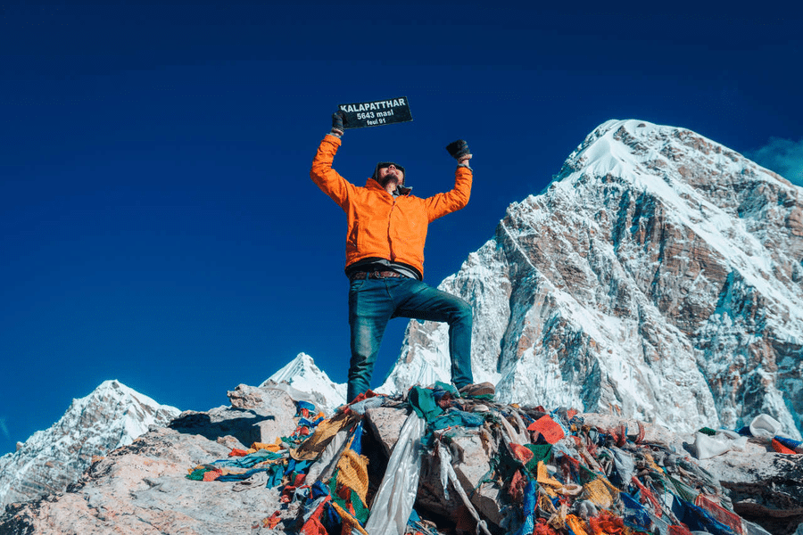 Stand High at Kala Patthar with the backdrop of Mt. Everest 