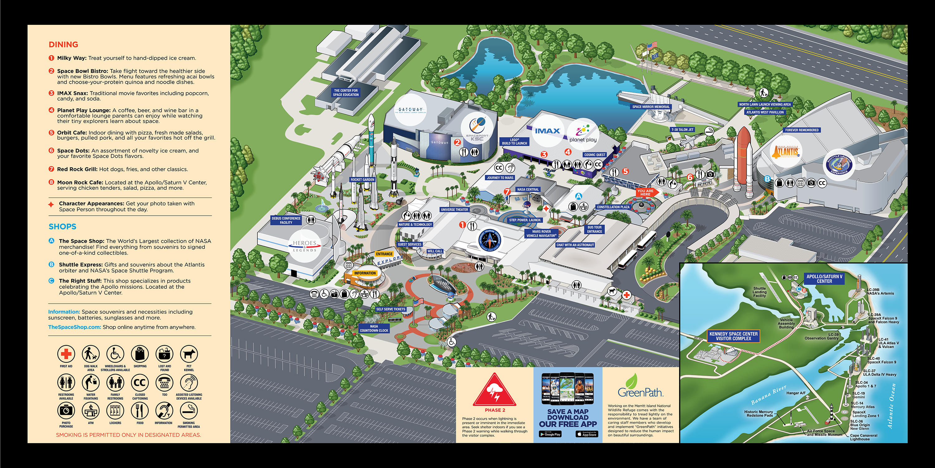 Map of Kennedy Space Center Visitor Complex