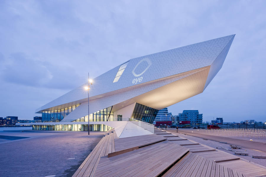 Experience an intuitive tour of the Eye Film Museum in Amsterdam