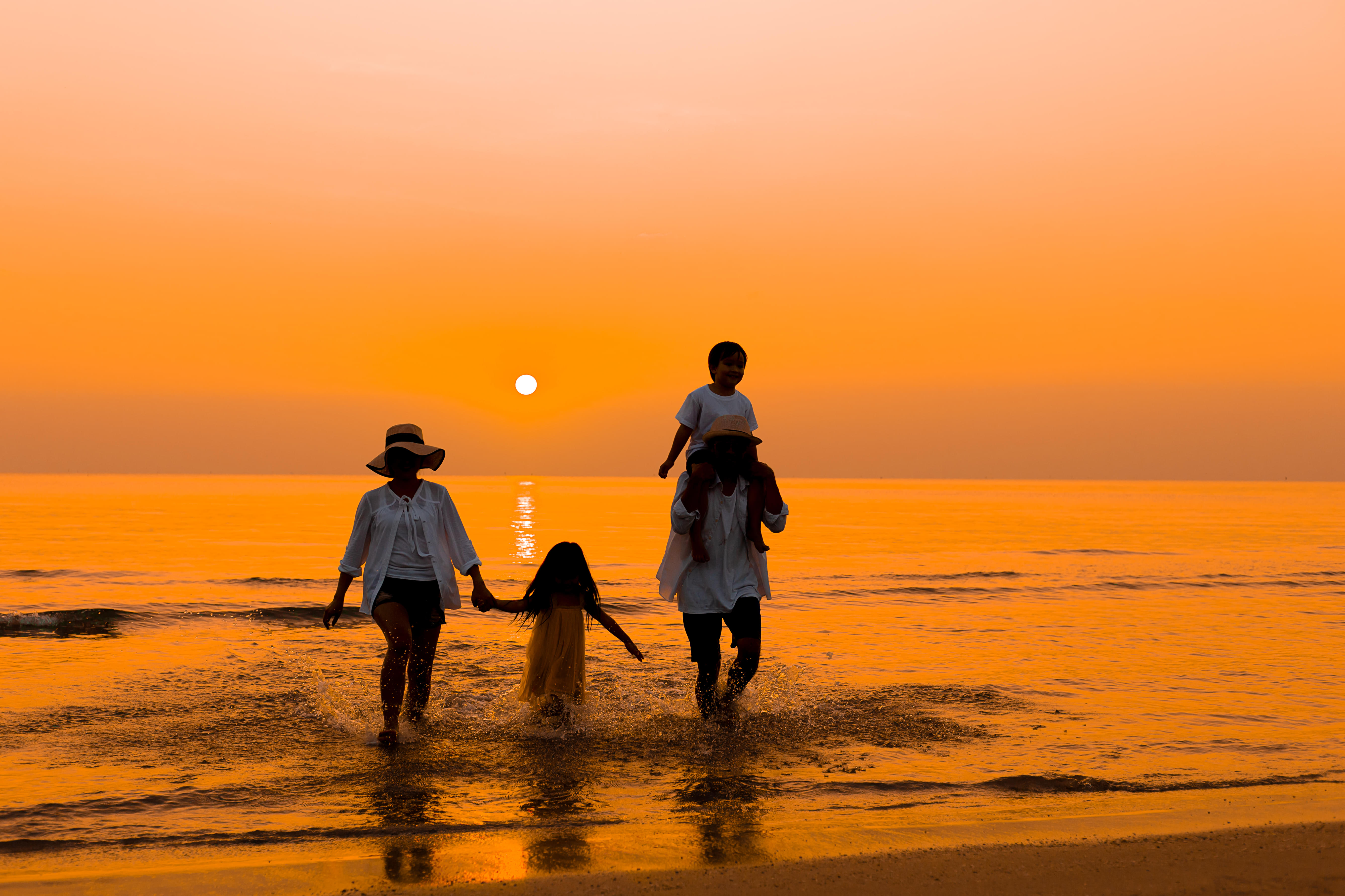 Family at Alleppey, Kerala