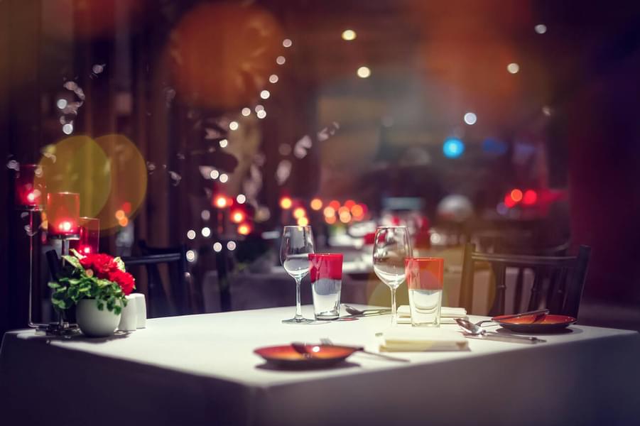 Poolside Candlelight Dinner Near Palm Beach Road, Mumbai Image