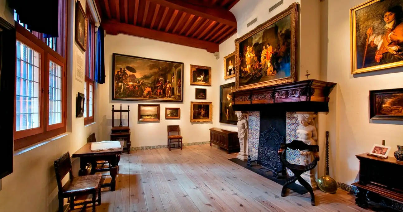 Visit the museum's room and admire the artwork on display