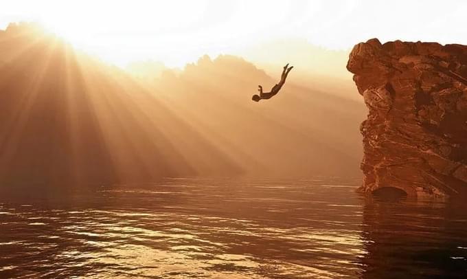 Cliff Jumping at The Grand Canyon